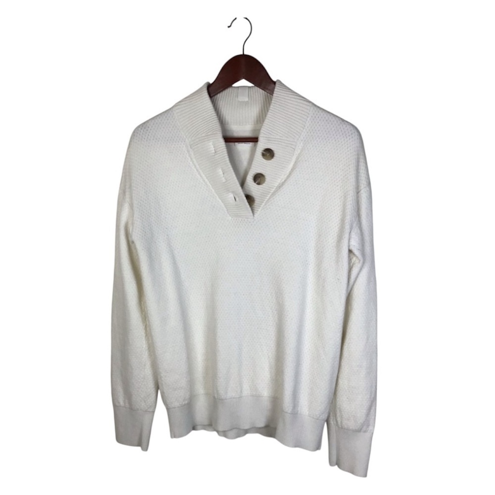 Tommy John Sweater Lounge Henley in Coconut Milk Size Medium.